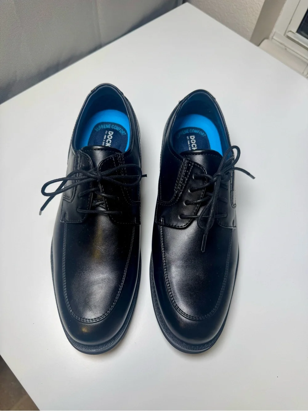 NWOT Dockers Black Leather Lace-Up Oxford Shoes- Size 8